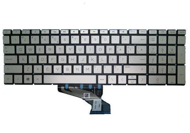 Main image of Laptop Keyboard For HP 15-DA000 Silver No Backlit Film US English PKNR125BS