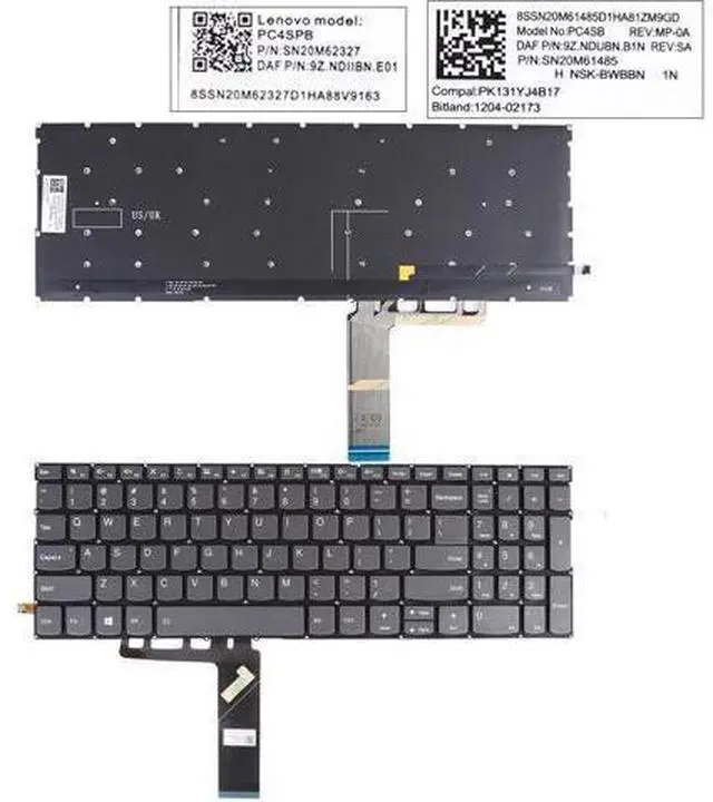 Main image of US Keyboard for Lenovo Yoga C740-15IML C740-15 S740-15IRH Backlit SN20M61485