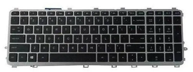 Main image of Backlit Keyboard with Silver Frame for HP Envy 15-J 17-J M7-J Laptops