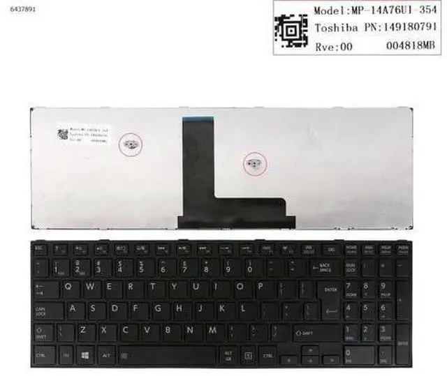 Main image of Keyboard for TOSHIBA Satellite C50-B BLACK( Big Enter For Win8) US