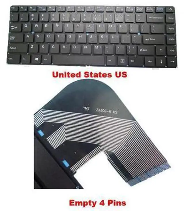 Main image of Laptop Keyboard Forumper For EZBook X4 YMS ZX300-K NO Frame Empty 4 Pins