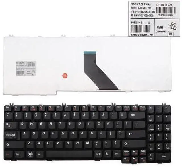 Main image of US Keyboard For Lenovo IDEapad G550 Black 638178 211 V 10512QAS1 US 6037800