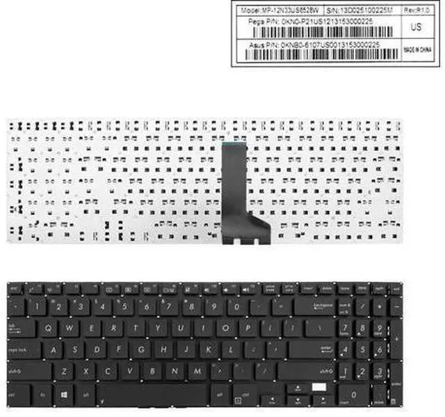 Main image of US Keyboard for ASUS P500/PU550/PU500 BLACK (Without FRAME)