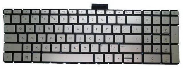 Main image of Laptop US English Keyboard For HP 250 G6 255 G6 256 G6 silver with backlight