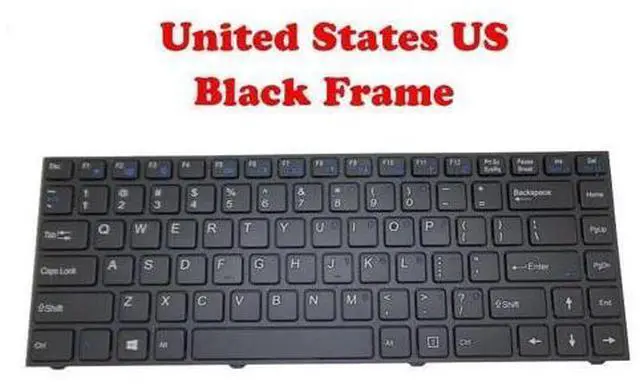 Main image of Keyboard For CLEVO W940SU MP-12R73US-4305 6-80-W94A0-010-1 English Black Frame