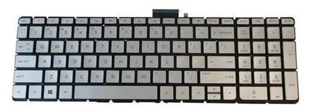 Main image of Silver Backlit Keyboard for HP Pavilion 15-AU 15-AW 15-BC Laptops