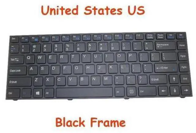 Main image of Keyboard For CLEVO W940SU MP-12R73US-4302 6-80-W9400-011-1 English Black Frame