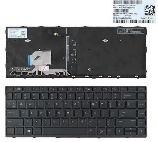Main image of Keyboard for HP Probook 430 G5 440 G5 445 BLACK(Backlit)US
