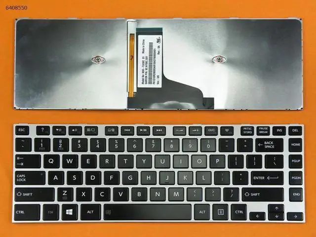 Main image of US Keyboard for TOSHIBA M40T SILVER FRAME BLACK For Backlit