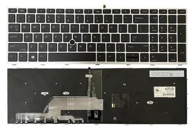 Main image of replacement keyboard for HP ProBook 650 G4 G5 US L09595-001 L00741-001 Backlit ilver