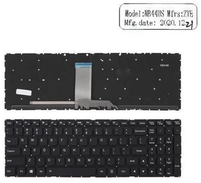 Main image of US Keyboard for Lenovo Ideapad yoga 700-15ISK BLACK (Backlit) 15-0135D-WX01-001