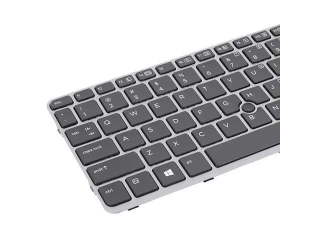 Alt view image 2 of 5 - US Keyboard for HP EliteBook 810 G1 810 G2 810 G3 Silver Frame Black Backlit