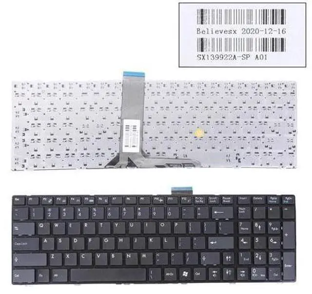 Main image of US Keyboard for MSI GX60 GE60 GE70 Black Frame Black Small Enter V123322CK1
