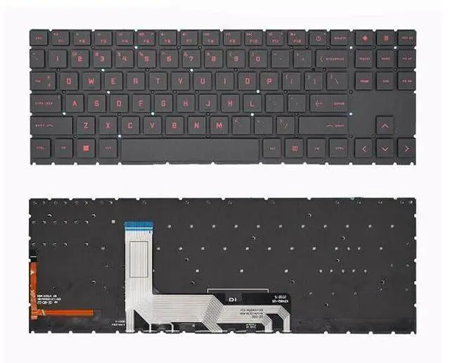 Main image of replacement keyboard for HP Omen 15-EN 15-EK 15-EN0013DX TPN-Q236 Red US with Backlit