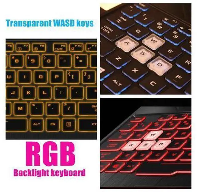 Main image of replacement keyboard for Asus TUF Gaming FX504 FX505 FX507 FX80 FX86 Backlit - FULL RGB