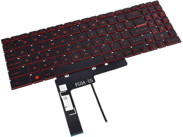 Alt view image 2 of 5 - replacement keyboard for MSI Katana GF76 11SC 11UE 12UD 12UC 12UG MS-17L1 US Red Backlit