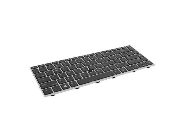 Alt view image 2 of 5 - Keyboard for HP EliteBook 840 G5 846 G5 745 G5 SILVER FRAME withpoint US
