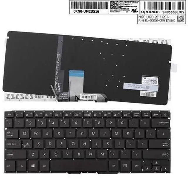 Main image of Keyboard for Asus ZenBook UX310 UX310UA UX410 U4000U BLACK Backlight US