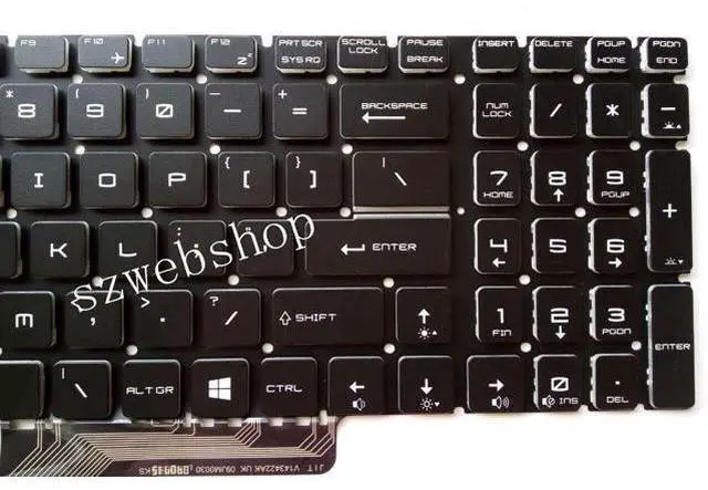 Alt view image 2 of 5 - replacement keyboard for MSI Gaming GE62 GE72 GS60 GS70 GT72 US V143422AK1