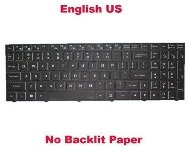 Main image of No Backlit US Keyboard For CLEVO N15Z3 CVM18H93US94309 6-80-N1510-01A-1 English