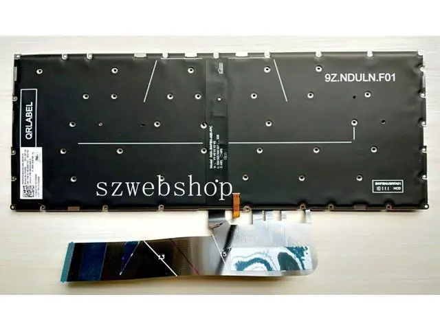 Alt view image 2 of 4 - replacement keyboard for Lenovo Yoga US backlit SN20Z38473 LCM19J PK1311S1A10