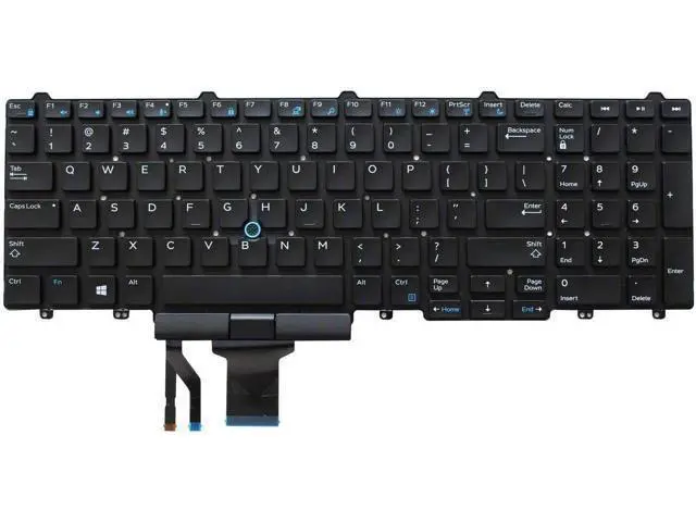 Alt view image 3 of 5 - US Black Keyboard for Dell PK1313M3B00 MP-13P53USJ698 0383D7 PK1313M4B00