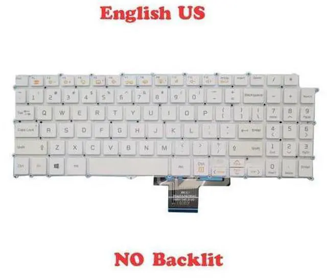 Main image of White color Keyboard For 15Z970 HMB8155ELB13 AEW73809811 Backlit English 15Z970-G