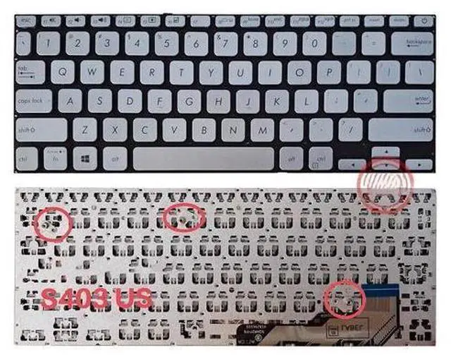 Alt view image 3 of 5 - replacement keyboard for Asus A403F S403F X403F ADOL14F ADOL14FA US backlit