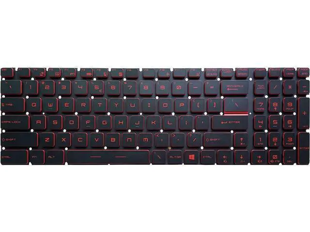 Alt view image 2 of 5 - US Keyboard for MSI GL62M 7RC 7RD 7RDX 7RE 7REX GL62MVR 7RFX Red Backlight