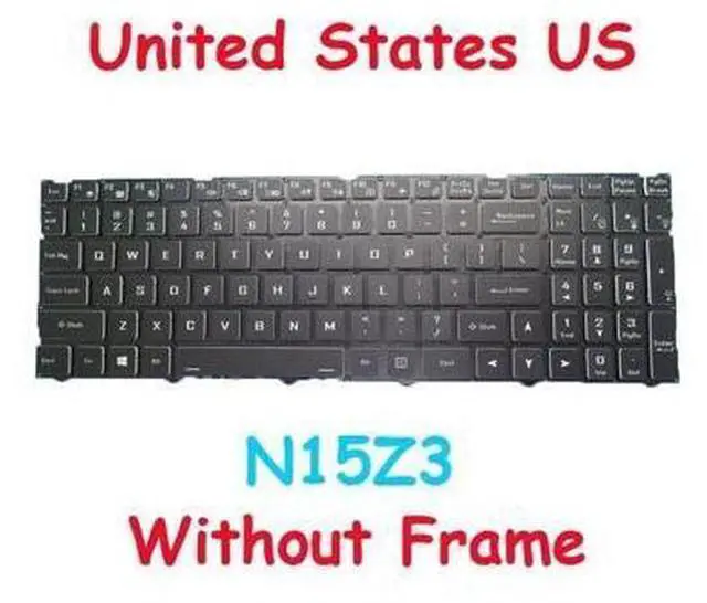 Main image of Keyboard For CLEVO N15Z3 CVM18H930094301 6-80-N15Z3-01A-1 English NO Frame