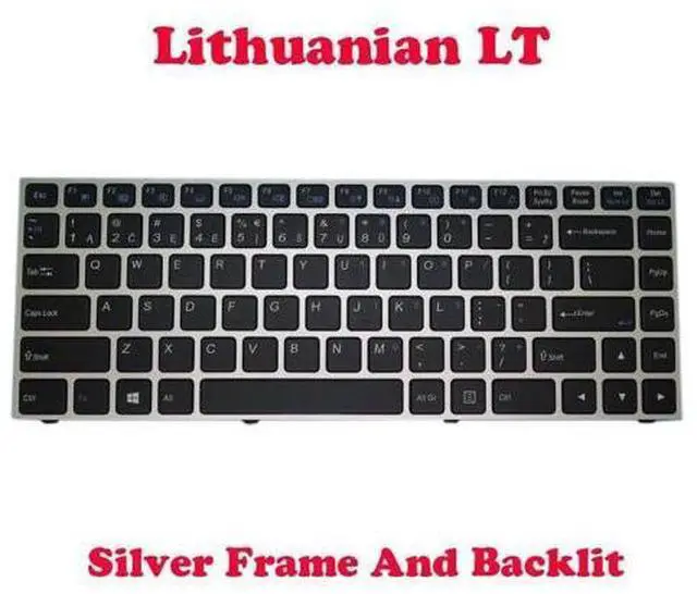 Main image of Backlit Keyboard For CLEVO P640 MP-13C23S5J4306 6-80-N13B0-411-1 Lithuanian LT