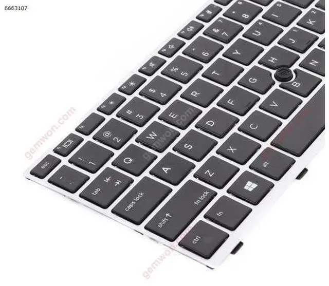 Alt view image 3 of 5 - US Keyboard for HP EliteBook 840 G5 846 G5 840 G6 SILVER FRAME With Point Stick
