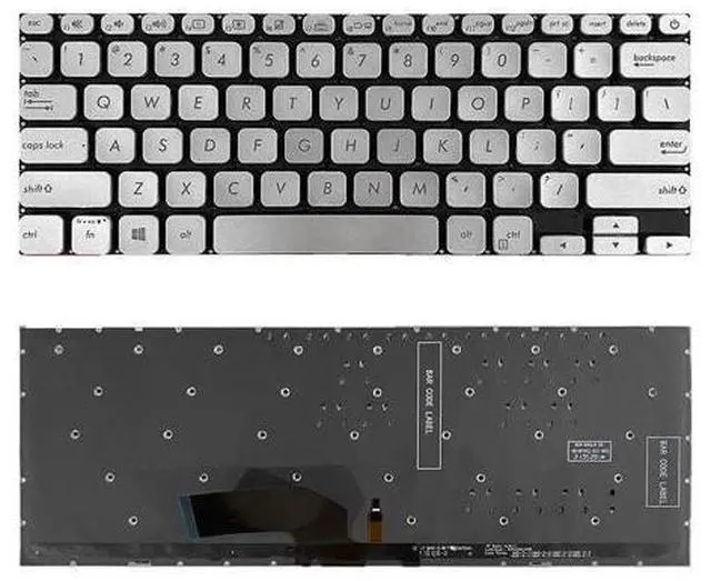 Alt view image 2 of 4 - Laptop Keyboard For ASUS K330UA K330FA K330FL K330FN English US Silver