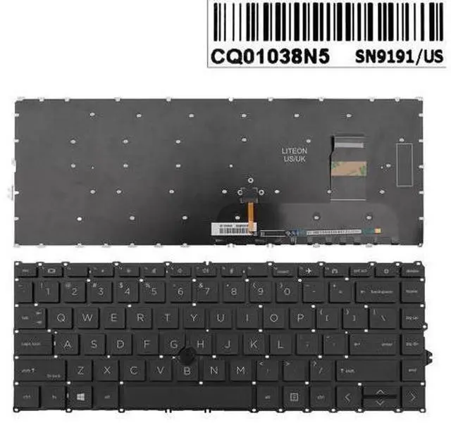 Main image of US Keyboard for HP EliteBook 840 g7 BLACK Without FRAME with point 6037B0161801