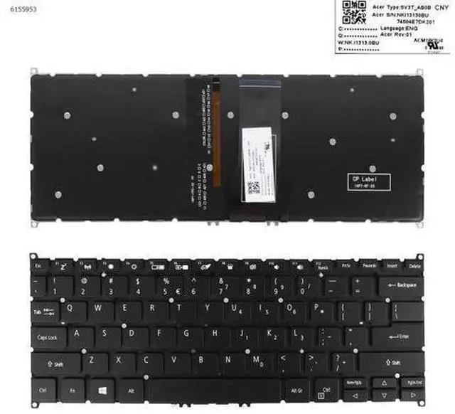 Main image of US Keyboard forACER Spin SP513-52 SP513-53 SP513-53N SP314-51 BLACK Backlit