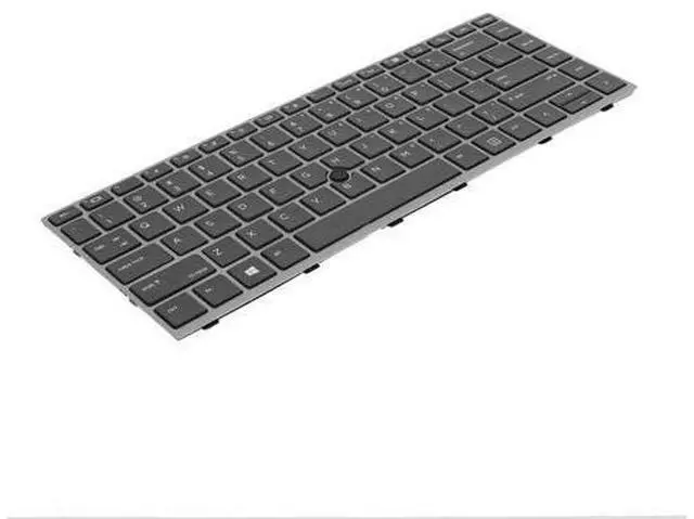 Alt view image 3 of 5 - Keyboard for HP EliteBook 840 G5 846 G5 745 G5 Gray color FRAME withpoint US