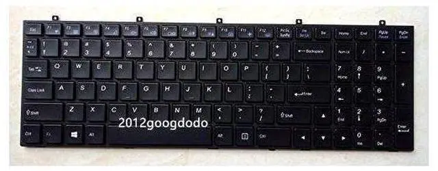 Main image of replacement keyboard for Clevo Sager NP7359 NP6670 NP6678 NP2670 NP7352 US Backlit black