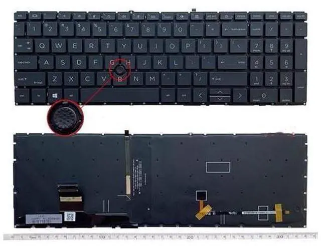 Main image of replacement keyboard for HP Elitebook 750 G7 750 G8 755 G7 755 G8 US with Backlit