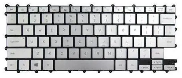 Main image of Keyboard For Samsung NP730QCJ 730QCJ English US BA59-04456A With Backlit Silver
