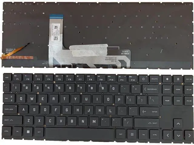 Main image of replacement keyboard for HP Omen 15-EK 15-EK0020CA 15-EN 15-EN1013DX US white Backlit