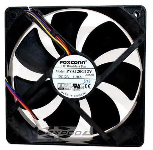 Main image of Foxconn PVA120G12V DC12V 1.2A 12cm 12025 large air volume cooling fan 6000RPM