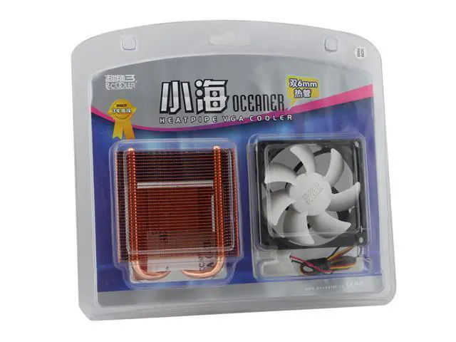 Alt view image 5 of 5 - K80 2 copper heatpipe copper plating heatsink Graphics card cooler 80mm quiet fan VGA cooling GPU radiator 3pin & Molex
