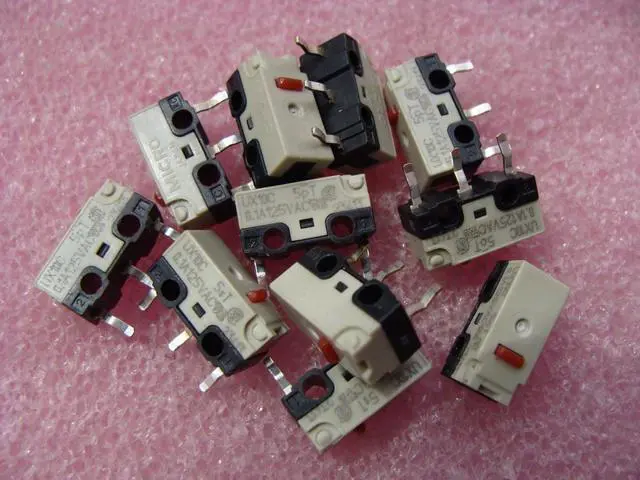 Alt view image 2 of 2 - 5pcs/set original Made in Japan Honeywell MICRO UX10C red dot mouse micro switch 10 million times lifetime
