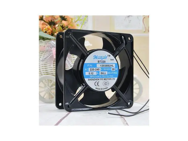 Alt view image 2 of 4 - MAXAIR BT220 12cm 220V 0.12A 20W 12038 12038B2HL zer Cooling Fan