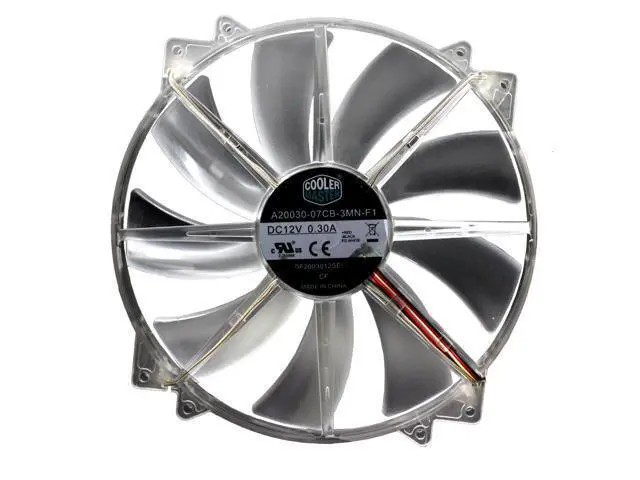 Alt view image 3 of 5 - NEW original Cooler Master 200*30mm 20CM A20030-07CB-3MN-F1 12V 0.3A Red LED Fan Circular Case Cooler
