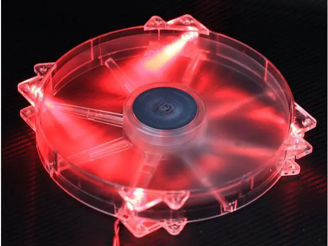 Alt view image 2 of 5 - NEW original Cooler Master 200*30mm 20CM A20030-07CB-3MN-F1 12V 0.3A Red LED Fan Circular Case Cooler
