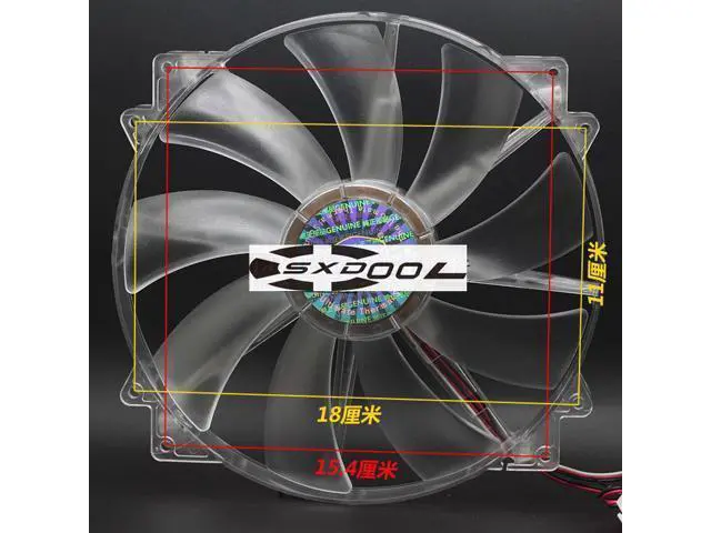 Alt view image 5 of 5 - NEW original Cooler Master 200*30mm 20CM A20030-07CB-3MN-F1 12V 0.3A Red LED Fan Circular Case Cooler