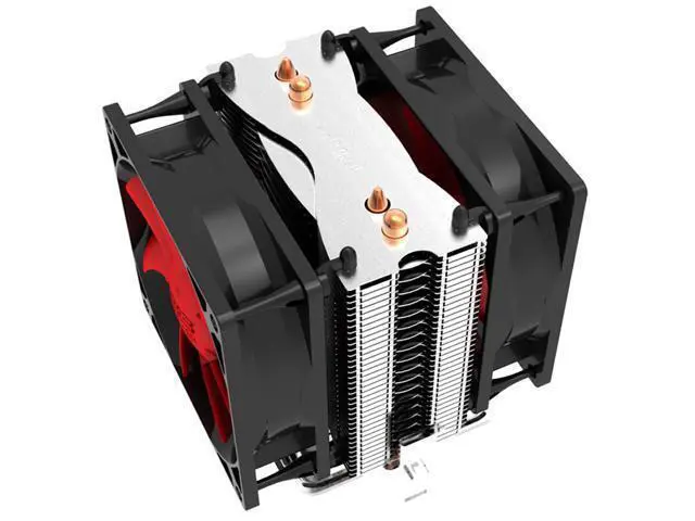 Alt view image 3 of 6 - 2 Heatpipe CPU Cooler Double 80mm quiet cooling fan For intel LGA 775 1150 1151 1155 1556 AMD AM4 AM3