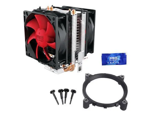 Alt view image 5 of 6 - 2 Heatpipe CPU Cooler Double 80mm quiet cooling fan For intel LGA 775 1150 1151 1155 1556 AMD AM4 AM3