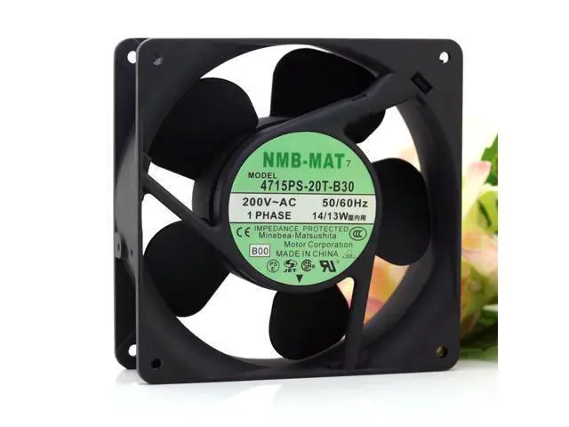 Alt view image 2 of 5 - NEW NMB-MAT 4715PS-20T-B30 200V 14/13W 12038 aluminum frame suitable for 220V industrial case cooling fan